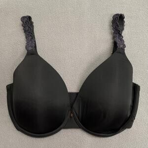 Natori Pure Luxe Custom Coverage Contour Underwire Bra Black 32G 732080